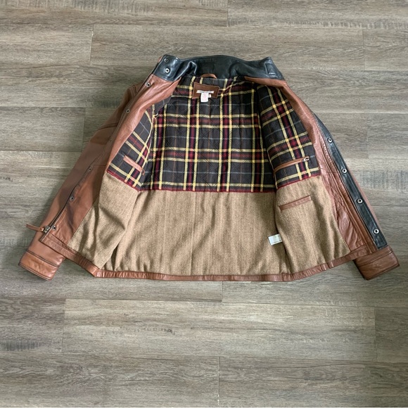 Carbon 2 Cobalt M Bend In The Road Vintage-finished Lambskin Leather Jacket wool - Picture 2 of 8